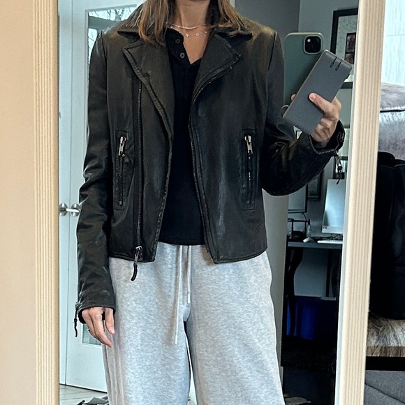 Line the Label Asymmetrical Moto Leather Jacket - Picture 6 of 6